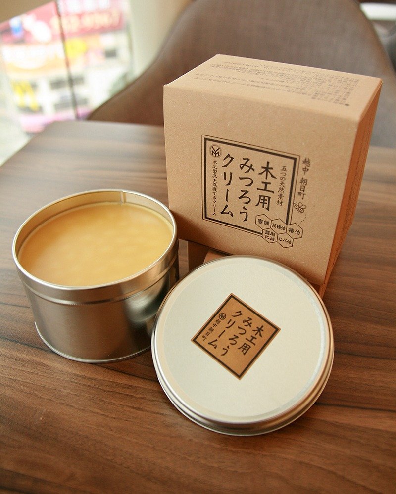 Micro Forest Japan imported natural beeswax cream for woodworking 400g - Hand Soaps & Sanitzers - Plants & Flowers Yellow