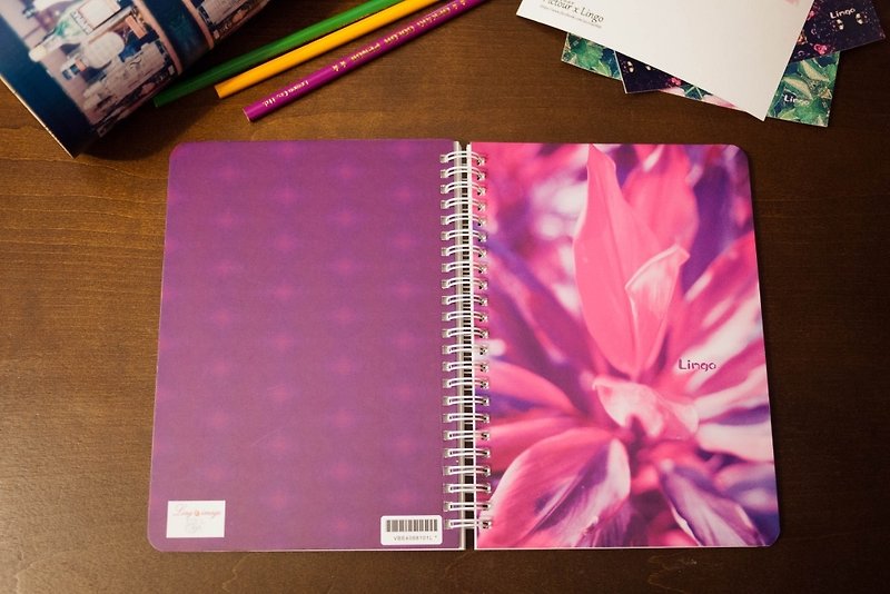 【雲游视界ღ pictour】 Image creation hard-shell cover notebook "Purple Love" - สมุดบันทึก/สมุดปฏิทิน - กระดาษ สีม่วง