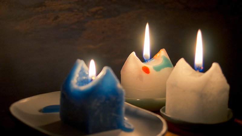小房子蠟燭 ▲ 小白屋 - 香氛蠟燭/燭台 - 蠟 白色