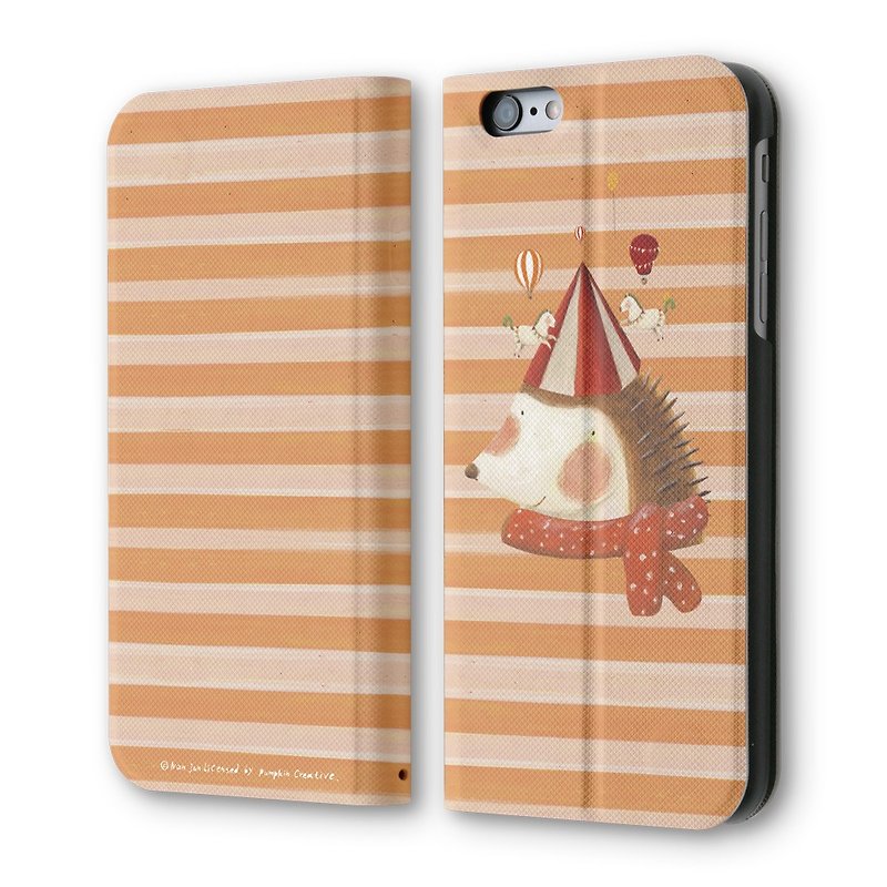 iPhone 6/6S Flip Leather Case, Marching Song in the Afternoon PSIB6S-018 - เคส/ซองมือถือ - หนังเทียม สึชมพู