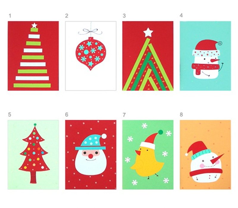 Handmade cards _ Christmas small cards... 50 options - การ์ด/โปสการ์ด - กระดาษ หลากหลายสี