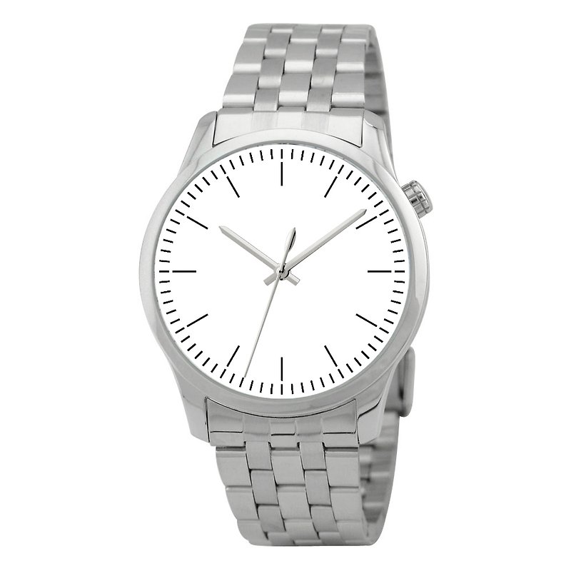 Simple Men's watches with steel flour - นาฬิกาผู้หญิง - โลหะ สีเทา