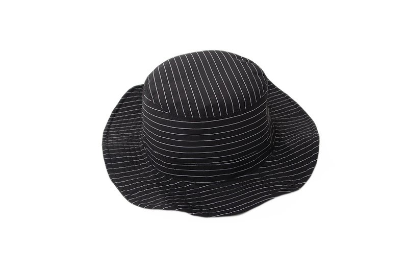 Sevenfold-Waterproof Striped Fisherman Hat (Black) - Hats & Caps - Waterproof Material Black