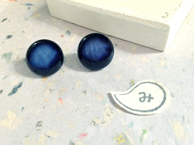 Earrings | Ebon secret astronaut's (remaining pin) * One last thing! - ต่างหู - พลาสติก สีน้ำเงิน