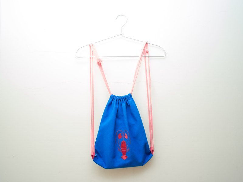 水族館/巾着袋 - ショルダーバッグ - その他の素材 ブルー