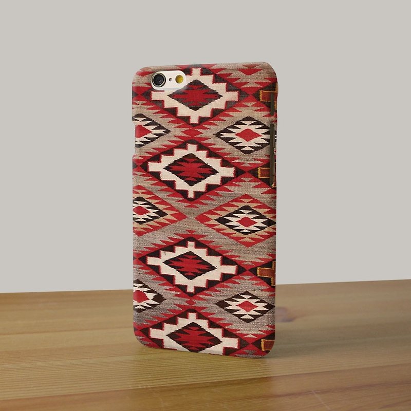 Navajo pattern red classic tribal 38 3D Full Wrap Phone Case, available for  iPhone 7, iPhone 7 Plus, iPhone 6s, iPhone 6s Plus, iPhone 5/5s, iPhone 5c, iPhone 4/4s, Samsung Galaxy S7, S7 Edge, S6 Edge Plus, S6, S6 Edge, S5 S4 S3  Samsung Galaxy Note 5, No - Other - Plastic 