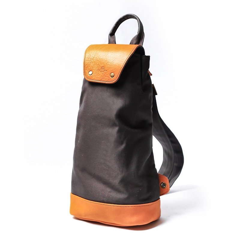 【icleaXbag】LOCA bag (Dark gray) DG08 - กระเป๋าแมสเซนเจอร์ - หนังแท้ สีเทา