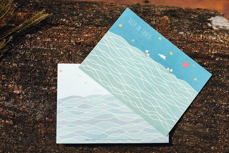 postcard-Keep In Touch - การ์ด/โปสการ์ด - กระดาษ สีน้ำเงิน