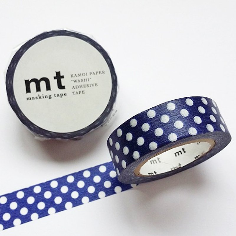 mt and paper tape Deco [Shuiyu little - dark blue (MT01D236)] - Washi Tape - Paper Blue