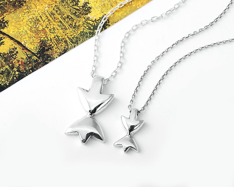 Lovers Meet The Chain Meeting Arrows Modeling The Sterling Silver Lovers Couple -64DESIGN 银饰 - สร้อยคอ - เงินแท้ สีเงิน