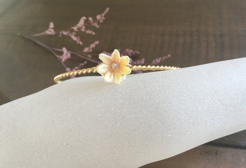 Angel Bracelet-Purple Tung Blossom --- Slim, Simple - Bracelets - Other Materials Purple