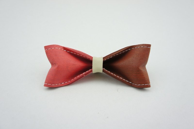 「Paper Bow Tie」紙 領結 雙色系列- No.264（紅棕粉）【聖誕禮物/聖誕風格穿搭/聖誕飾品/領帶外首選】 - 領帶/領帶夾 - 防水材質 粉紅色