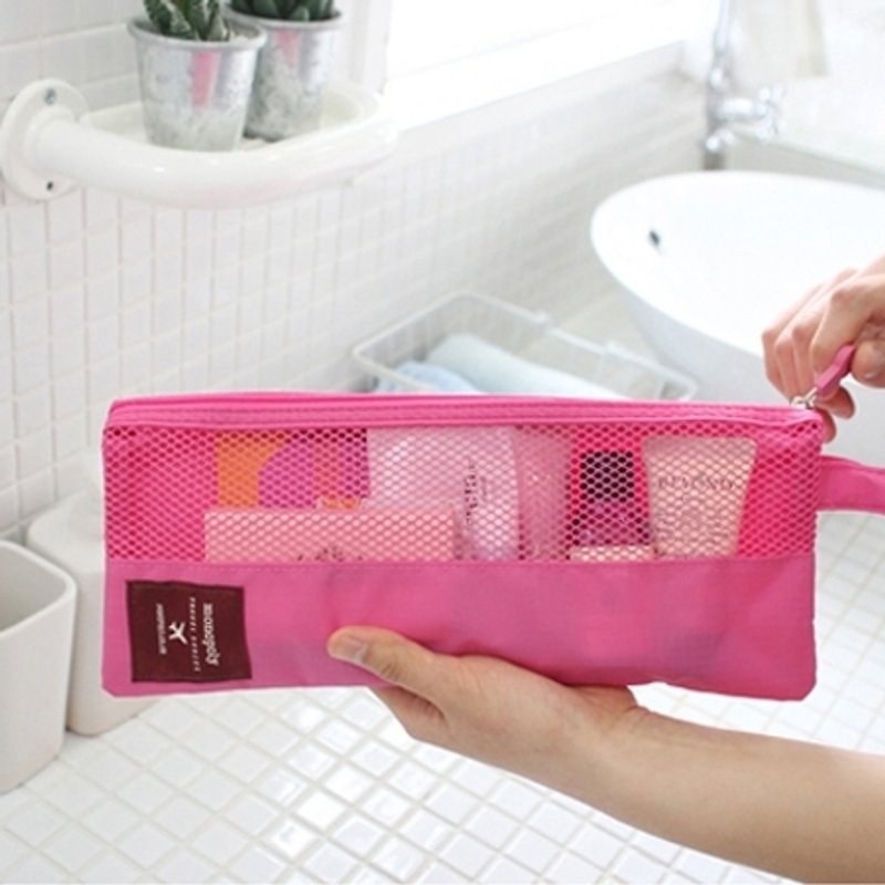 Dessin x Monopoly-2 with long travel pouch - peach pink, MPL28846 - Toiletry Bags & Pouches - Other Materials Pink
