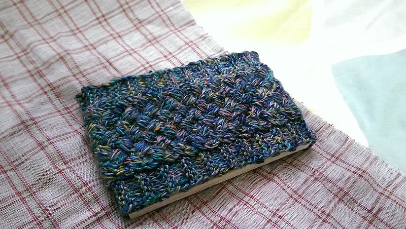 Lan hand-made knitted headband (flower yarn colorful blue) - เครื่องประดับผม - วัสดุอื่นๆ สีน้ำเงิน