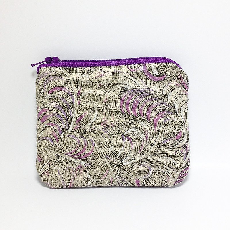 * Witchcraft with * retro purple feather purse - กระเป๋าใส่เหรียญ - วัสดุอื่นๆ สีม่วง
