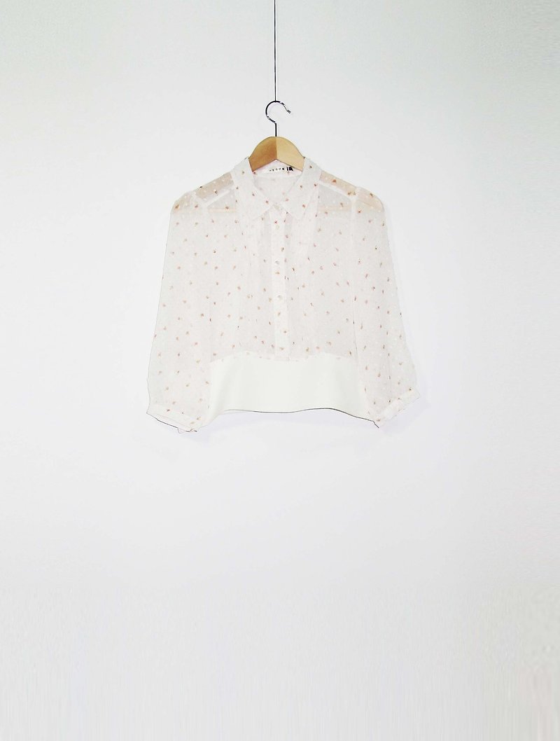 Wahr_ snow floral blouse - Women's Tops - Other Materials 