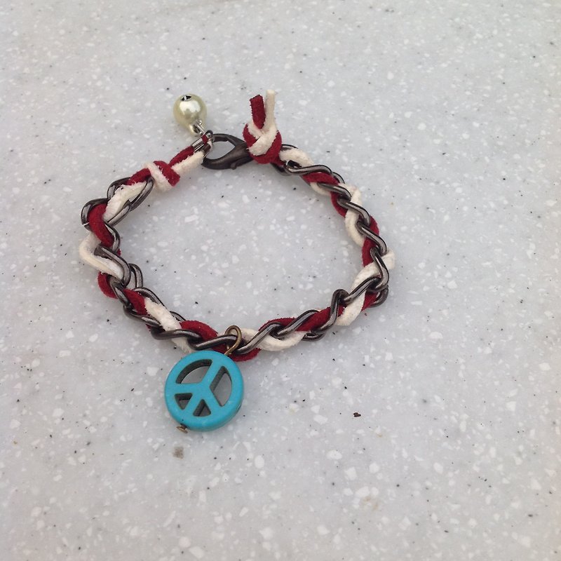∞ loud blue bracelet peace - Bracelets - Other Metals Multicolor
