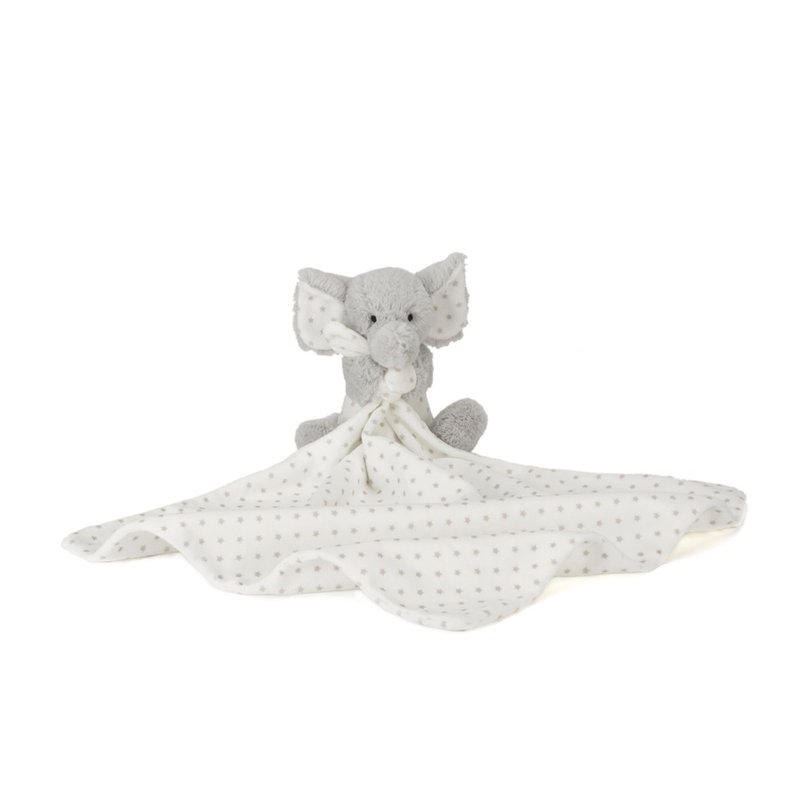 Jellycat Starry Elly Soother 小象安撫巾 約33x33公分 - 圍兜/口水巾 - 棉．麻 藍色