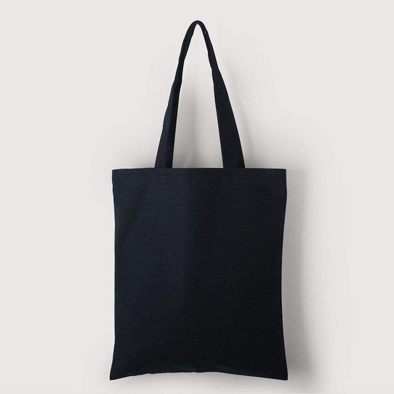 【素面款】黑色直式帆布袋 | 單層布 | 輕便款_台灣製帆布包 - 側背包/斜孭袋 - 其他材質 黑色