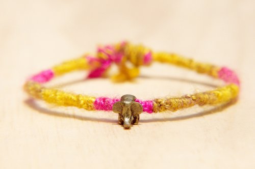 /Chinese Valentine&amp;#39;s Day gift/feel colorful woven foot rope/foot ring-animal elephant friends