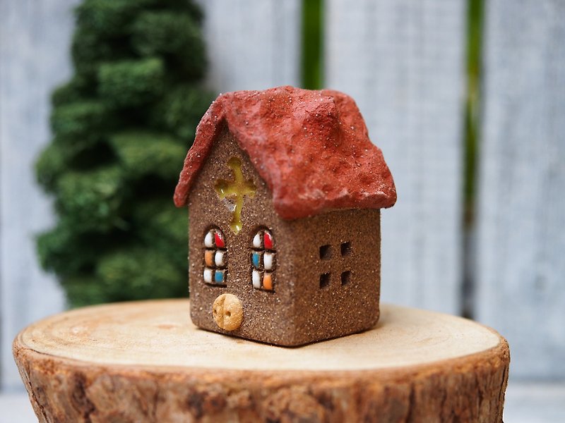 [Happy Village Happy Village] - super cute hand-made pottery fairy tale cottage - Items for Display - Other Materials 