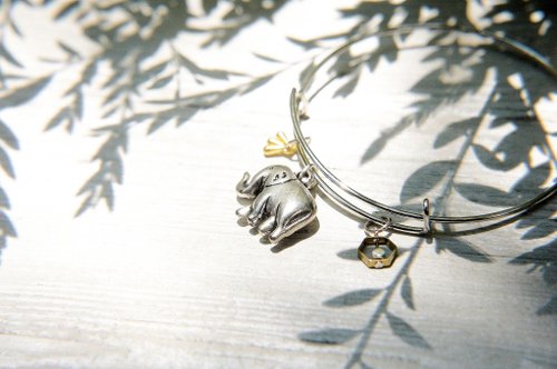/ シンプル / 遊び心のあるシルバー バングル ブレスレット ブレスレット - 走る象