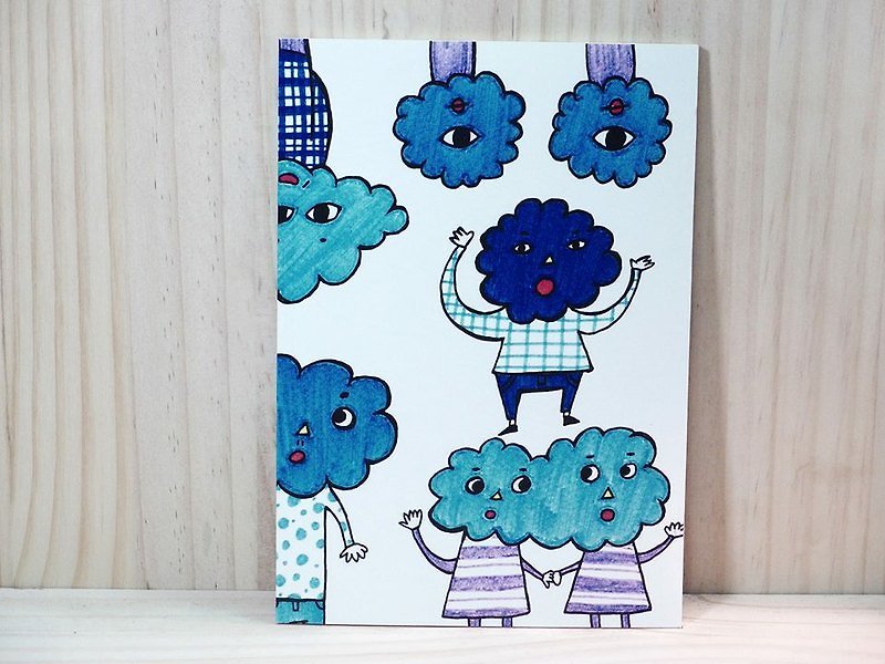 Drunk Bambi color series - clouds blue notebook - Notebooks & Journals - Paper Blue