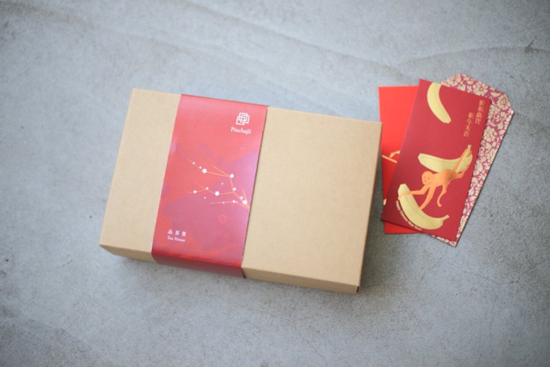 ★	品茶集 | 茶香新意年節禮盒★ 【鹿野紅烏龍60g+台灣土鳳梨酥6入】預購中，1/20陸續出貨 ＝訂購六盒加贈『集心馬克杯』＝ - 茶葉/茶包/水果茶 - 植物．花 紅色