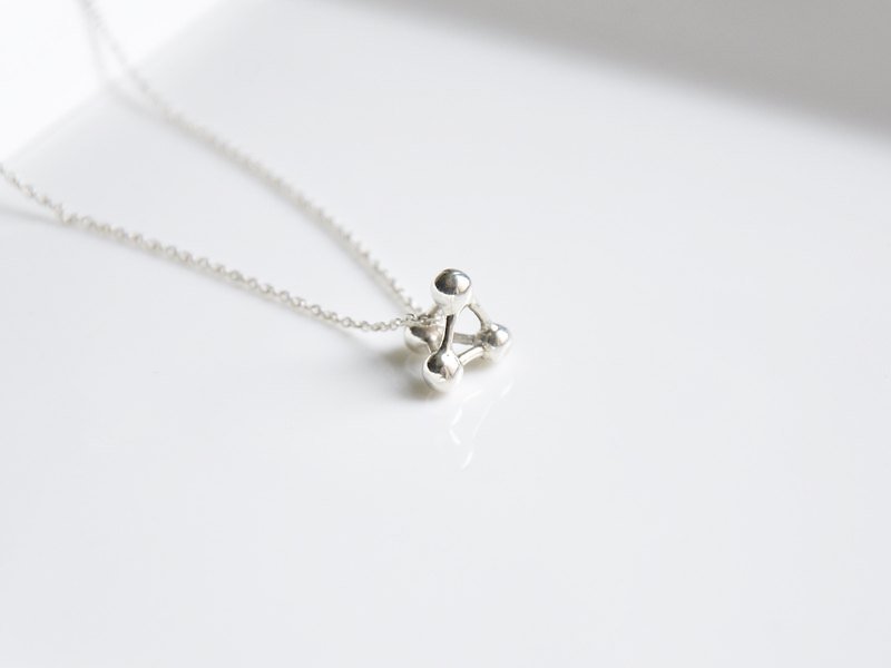 Molecular A - Necklaces - Sterling Silver White