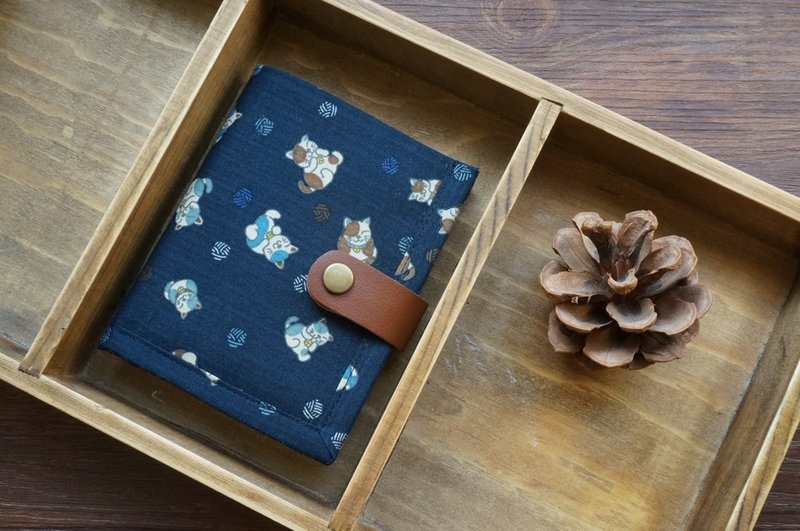 [Breeze] Lucky Cat short wallet - Wallets - Other Materials Blue