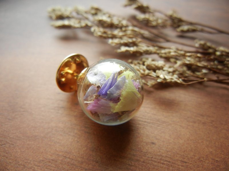 *coucoubird*dream glass ball pin - Brooches - Glass Multicolor