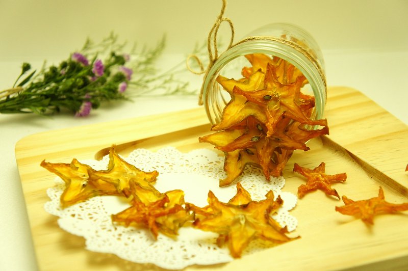 Dietitian's zero-add fruit dried fruit - small star carambola dried fruit (seasonally limited) - ผลไม้อบแห้ง - อาหารสด สีส้ม