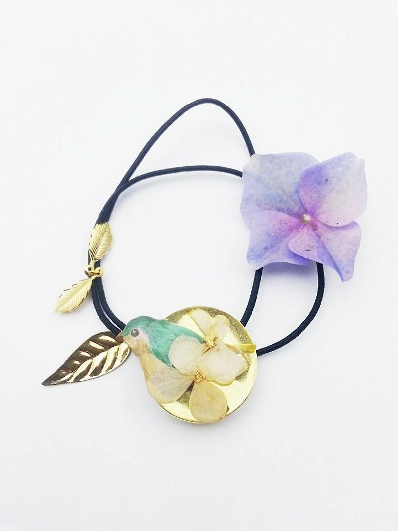 [Lost and find] bird leaves Yahua Strap headdress - Bracelets - Other Metals Blue