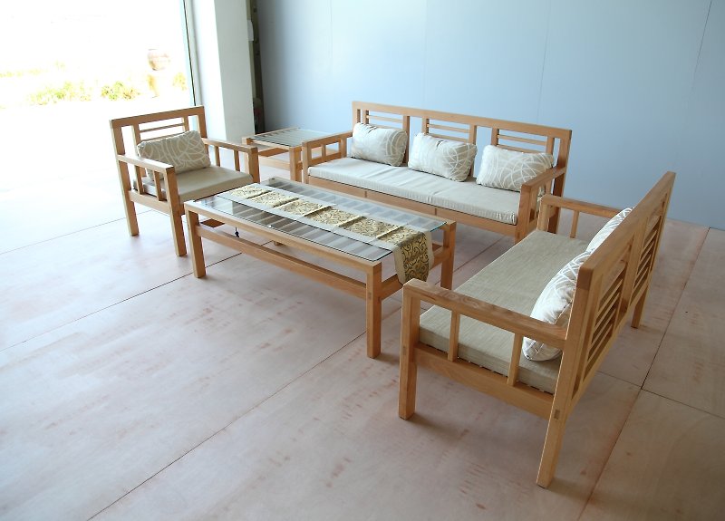 HO MOOD Deconstruction Series—Datang Living Room Group Chair - เก้าอี้โซฟา - ไม้ สีทอง