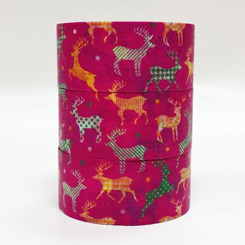 Mt and paper tape 2015 Christmas [color elk (MTCMAS59)] 3 rolls against the flower group - Washi Tape - Paper Multicolor