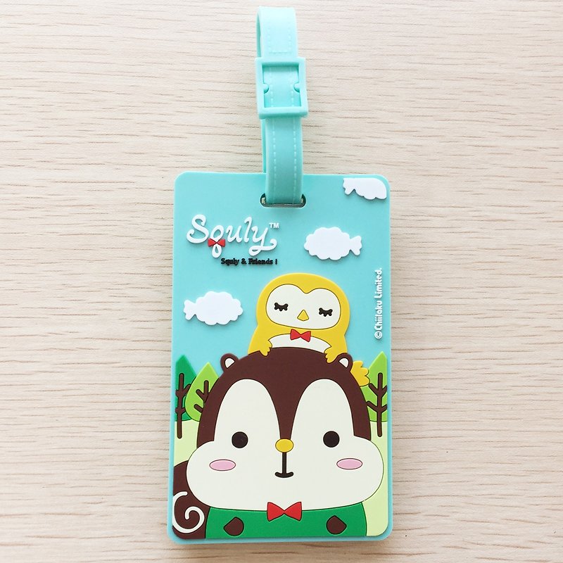 Squly & Owky PVC Luggage Tag (D022SQS) - Luggage Tags - Plastic Blue