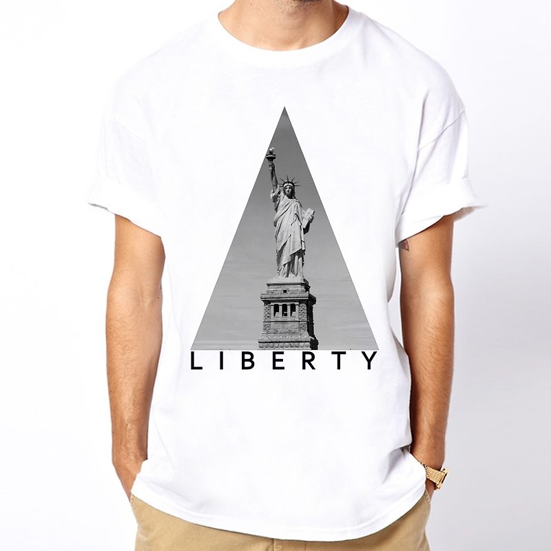 Liberty Triangle t shirt - เสื้อยืดผู้ชาย - ผ้าฝ้าย/ผ้าลินิน ขาว