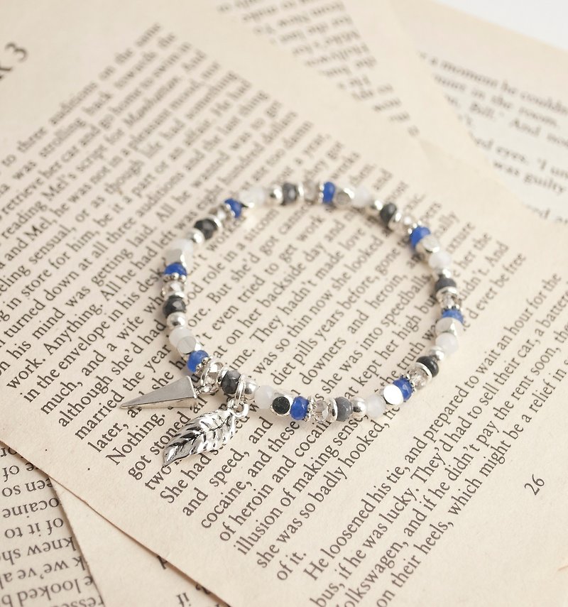 ❈La Don Radon ❈ - Flexible copper bracelet - Winter Blue - สร้อยข้อมือ - โลหะ สีเทา