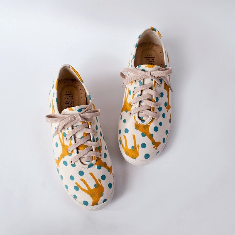 ! Out of print! Kyoto giraffe fabric / New / strap casual shoes 2015 Summer Limited Edition / last pairs No. 23.5 - Women's Casual Shoes - Other Materials Yellow