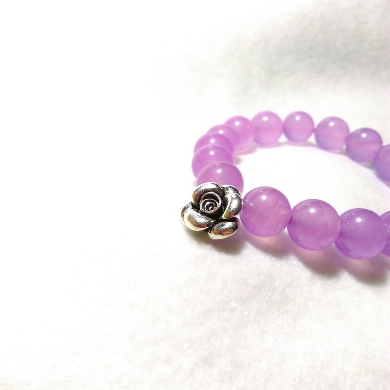 [LeRoseArts] Rose Rose Series - natural stone 925 Silver Bracelet - (Exclusive Order Ms.Ng.NW) - Bracelets - Gemstone Pink