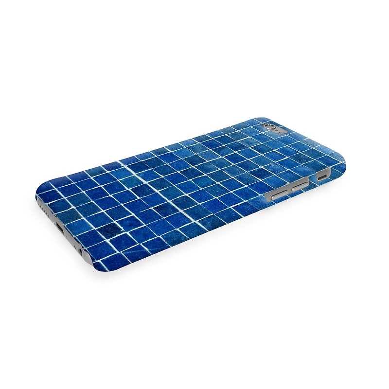 Blue teal tile pattern - iPhone case, Samsung Galaxy case - เคส/ซองมือถือ - พลาสติก สีน้ำเงิน