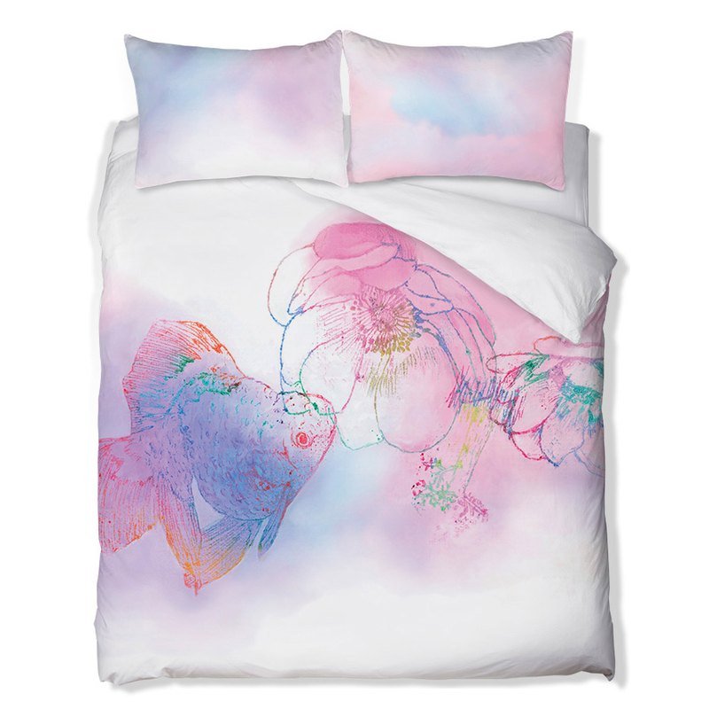 goldfish on twilight 暮光 標準雙人寢具3件組 - 擺飾/家飾品 - 棉．麻 粉紅色