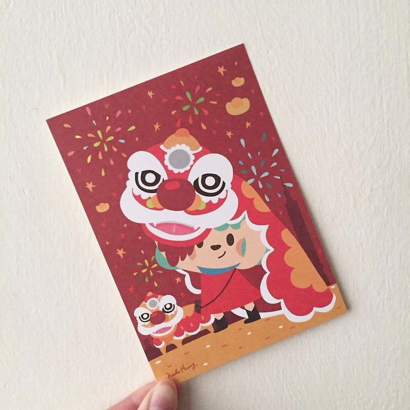 Lion Postcards - การ์ด/โปสการ์ด - กระดาษ สีแดง