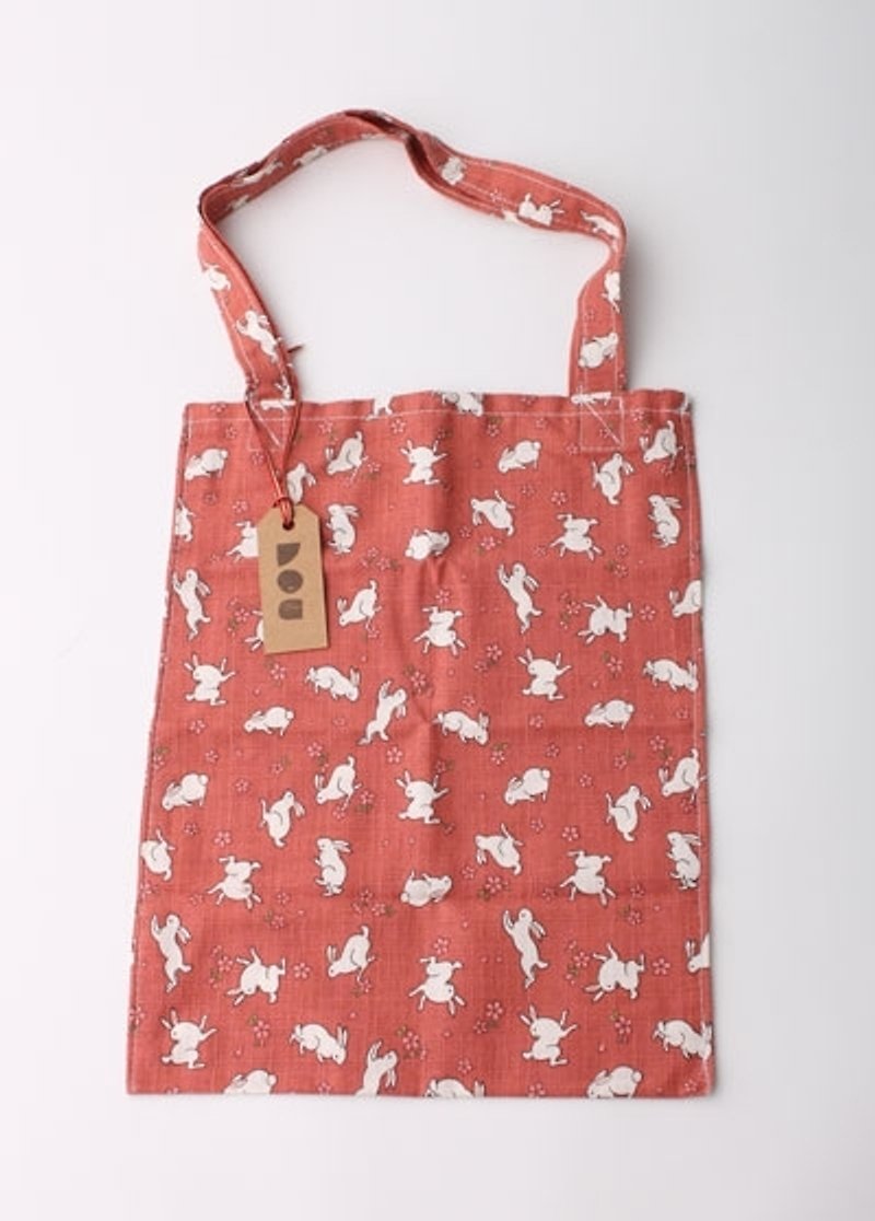 【購物袋】兔子隨手袋 - Rabbit Bag - 化妝袋/收納袋 - 其他材質 紅色