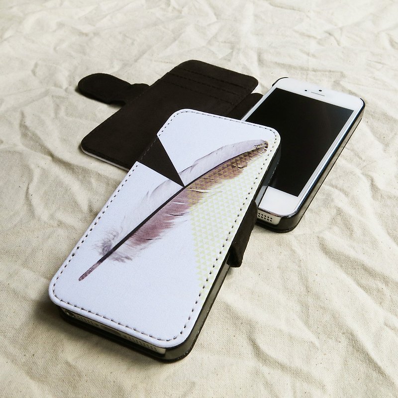 OneLittleForest - Original Mobile Case - iPhone 4, iPhone 5, iPhone 5c- feather - Phone Cases - Other Materials White