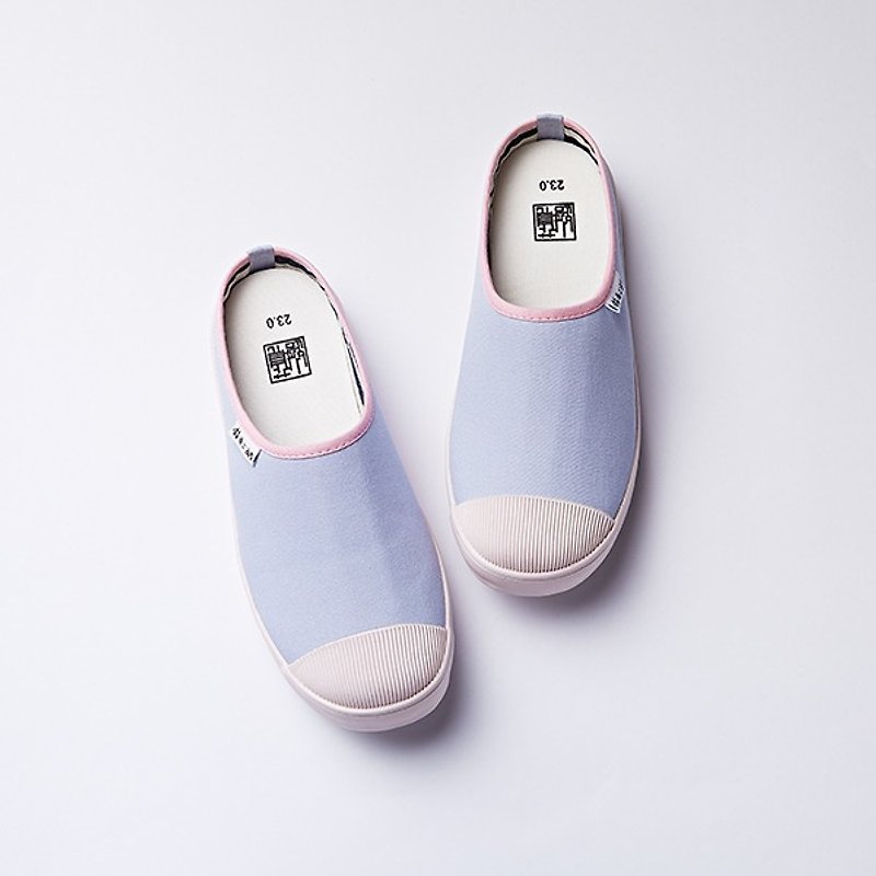 [Lazy day] soon out of print violet cloth / canvas shoes / slippers walking 23 / only - รองเท้าลำลองผู้หญิง - วัสดุอื่นๆ สีม่วง