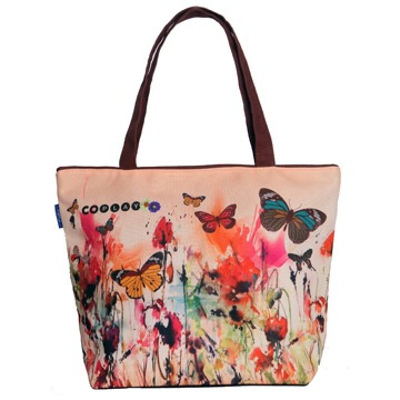 COPLAY  tote bag-watercolor flowers - กระเป๋าแมสเซนเจอร์ - วัสดุกันนำ้ 