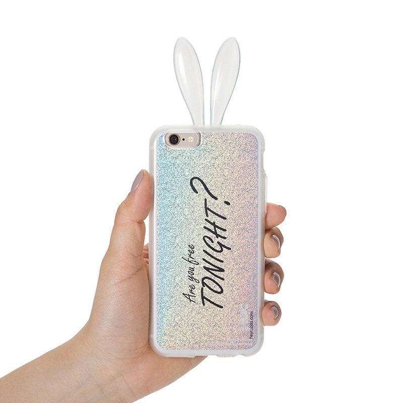Korea rabbit ear phone case BlingBlingiPhone 6_inlayer set1 (transparent case + replacement film) - Phone Cases - Plastic 