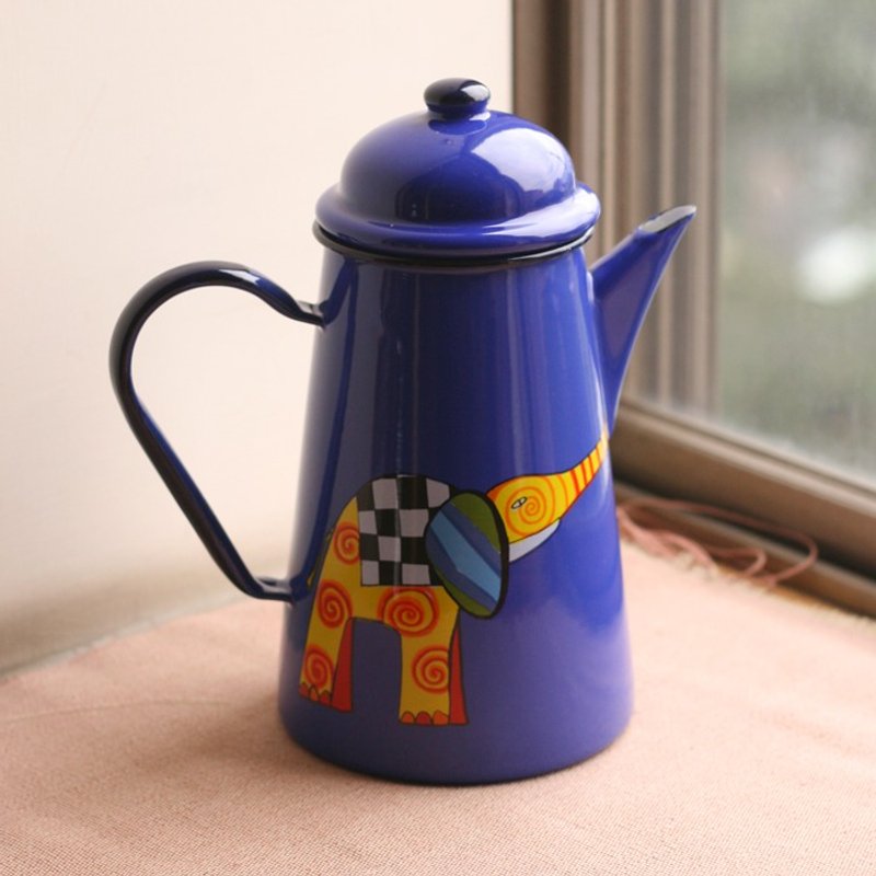 Smaltum Prague Philharmonic enamel coffee pot spirited Finland _ sapphire - ถ้วย - วัตถุเคลือบ สีน้ำเงิน