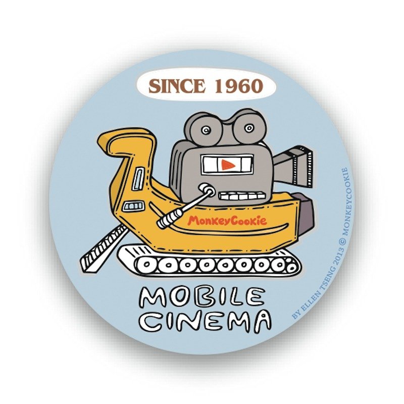Badge Action Cinema | MonkeyCookie - Badges & Pins - Plastic Yellow